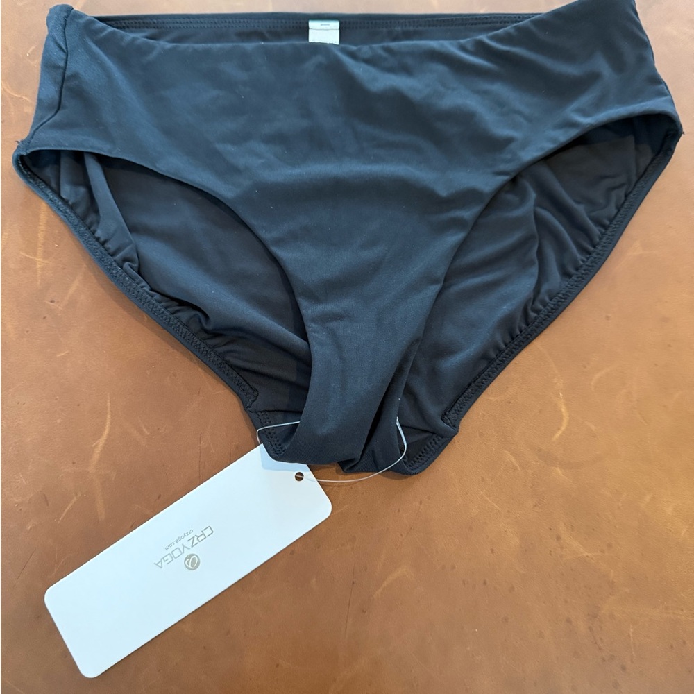 CRZ YOGA Mid Waisted Black Bikini Bottoms, size xs NWT - Picture 7 of 7